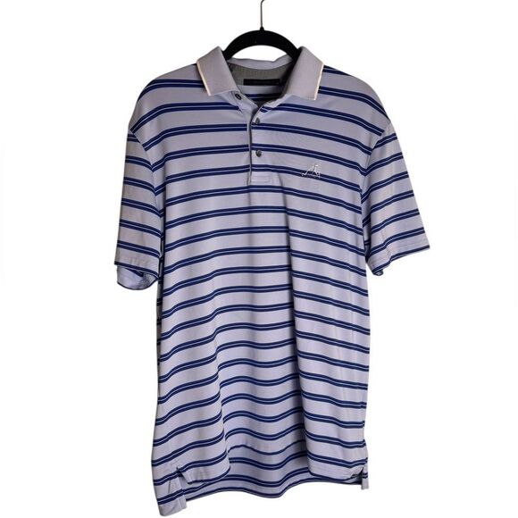 Greyson Blue Striped Performance Golf Polo M Mens - Picture 1 of 5